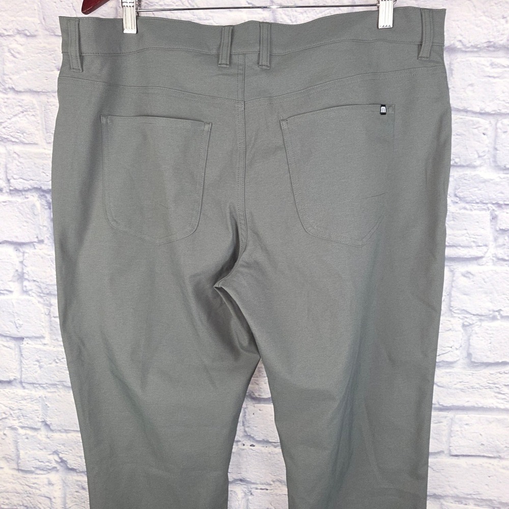 Travis Mathew Mens Green Grey Performance Golf Pants 5-Pocket Size 38X32 - Picture 4 of 10